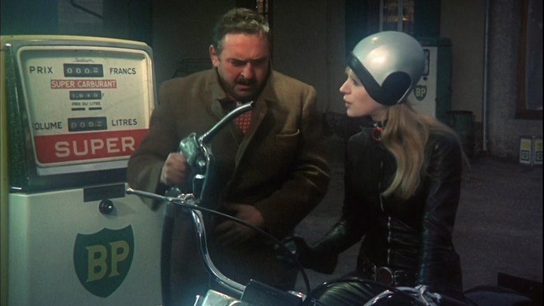 The Girl on a Motorcycle background