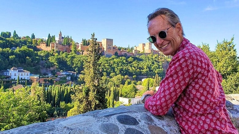 Write Around the World with Richard E Grant background