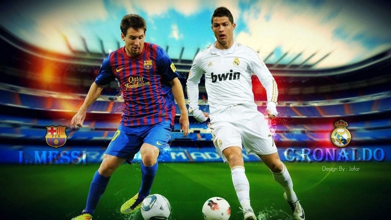 Ronaldo vs. Messi: Face Off! background
