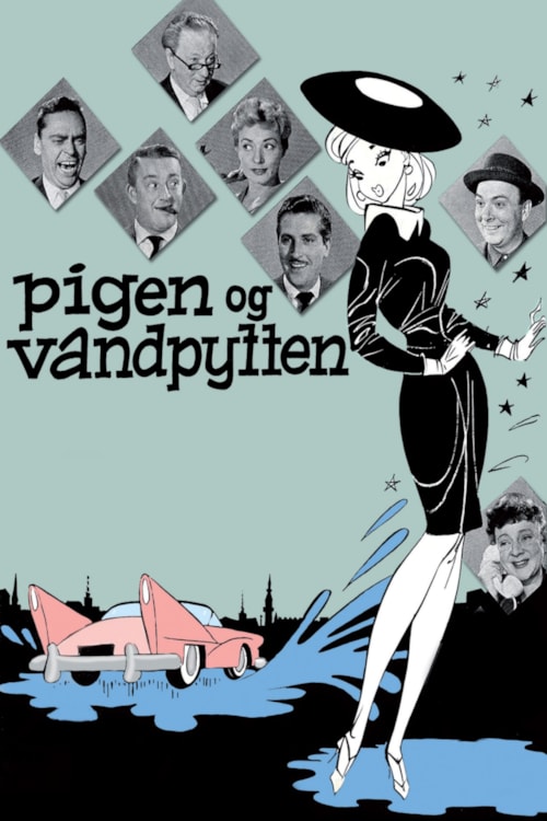 Pigen og vandpytten poster